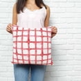 thumbnail image 2 of Red Buffalo Plaid Pillow Covers 16x16 Inch Decorative Throw Pillow Cover, Farmhouse Check Stripes Retro Geometric Sofa Pillowcases Accent Cushion Case Home Decor Bedroom Living Room, 2 of 6