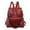 Red, variant on DQRPSEETB Lightweight Backpack Women's Leather Convertible Backpack Purse Handbag Business Backpack