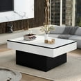 thumbnail image 3 of RichYa 16''Modern Extendable Coffee Table with Large Hidden Storage and White Tabletop for Living Room, 3 of 8