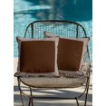 thumbnail image 4 of Waterproof Outdoor Throw Pillows with Inserts 18"x18" Set of 2,Coffee Brown Greek Key Soft Decorative Pillowcases for Bedroom,Geometric Greece Ancient Farmhouse Geo Pillow Covers for Sofa Living Room, 4 of 8