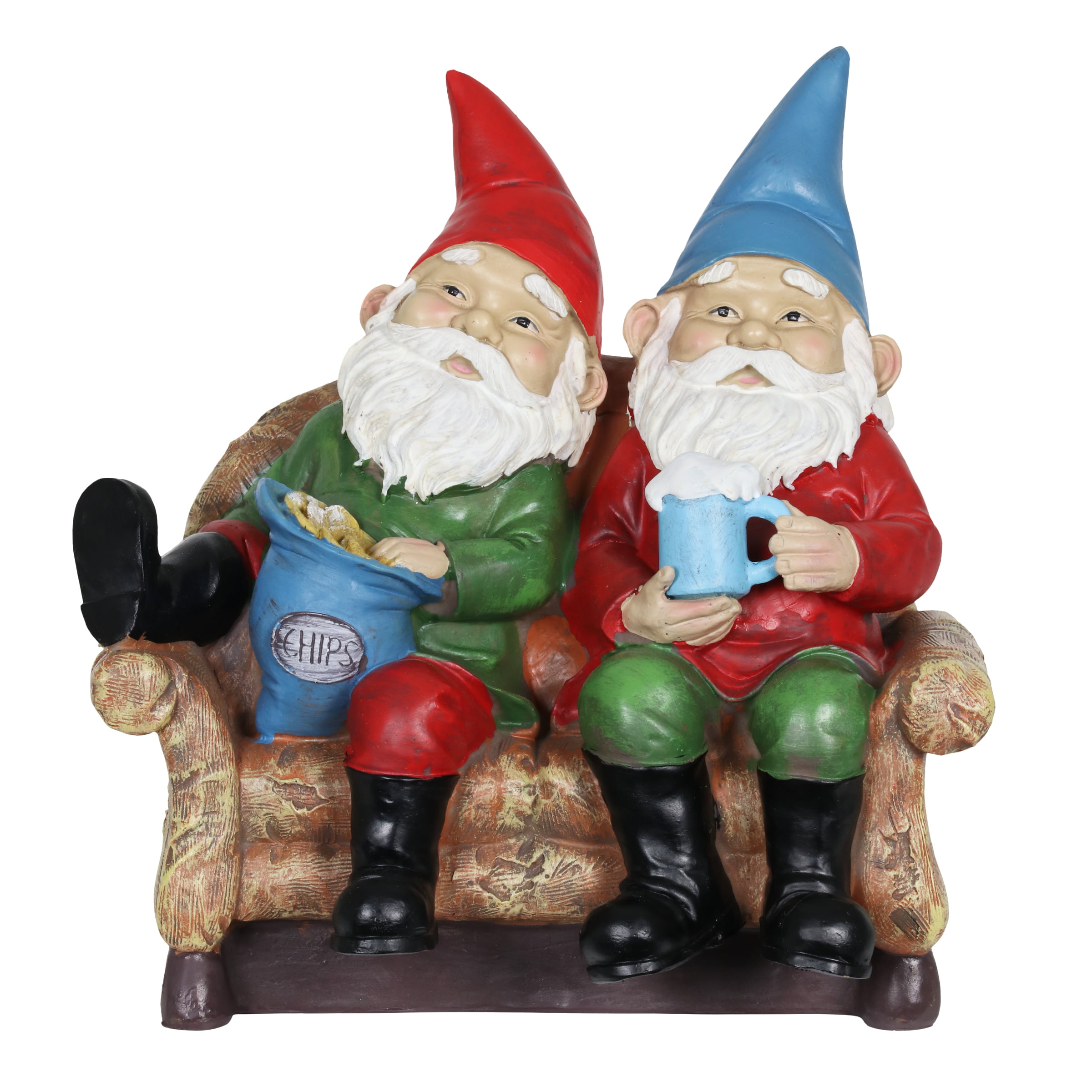 Medium Scale Garden Statue Mr and Mrs Gnome Couple Sculpture Small Polyresin Figurine Indoor Outdoor Yard Lawn Ornament Home Decor 4.5 inches Tall Great for Small Garden or Some Sizes of Fairy Garden 