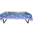 thumbnail image 6 of ToyKingdee Winter Snowflake Tablecloth, Plastic Winter Wonderland Tablecloth Frozen Table Cloth Birthday Party Decorations for Christmas Holiday New Year Party Supplies, 6 of 7