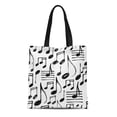 thumbnail image 1 of JSDART Sac en Toile Réutilisable Sac de Courses Enfant avec Notes de Musique Chanson Dessin Rock Croquis à la Main, 1 of 1
