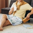 thumbnail image 6 of Bixox Men's Sea Animals printed lightweight casual shorts, soft sleep shorts with pockets., 6 of 7
