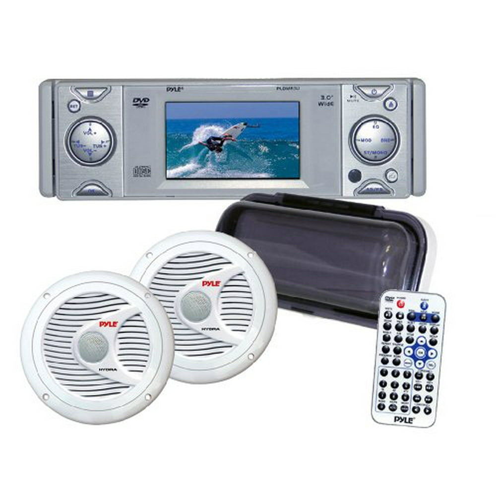 AM/FMMPX InDash Marine CD/MP3 Player w/Full Face Detachable Panel