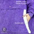 thumbnail image 6 of Tirrinia Oversized Blanket Hoodie, Wearable Fluffy Sherpa Blanket, Lightweight Cozy Sweatshirt Blanket Gift for Adult Women Men, 6 of 7