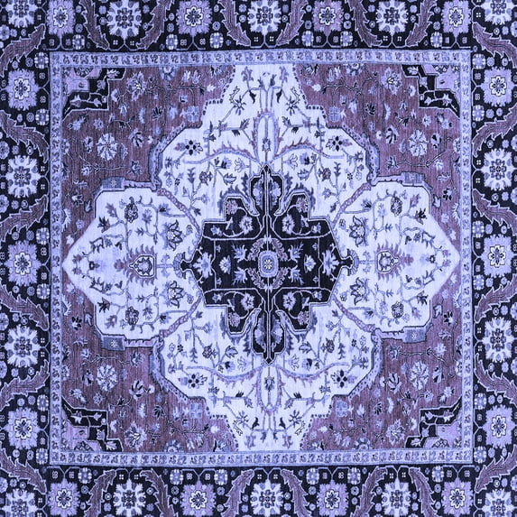 Ahgly Company Indoor Square Abstract Blue Modern Area Rugs, 3' Square