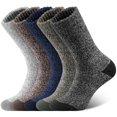 thumbnail image 1 of Mens Thermal Socks Merino Wool Socks 5 Pairs Extra Warm Winter Boot Socks (40-47)B, 1 of 4
