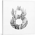 thumbnail image 1 of ARTCANVAS Tree Branches Alphabet Number 8 Eight Numeral Canvas Art Print - Size: 18" x 18" (1.50" Deep), 1 of 9