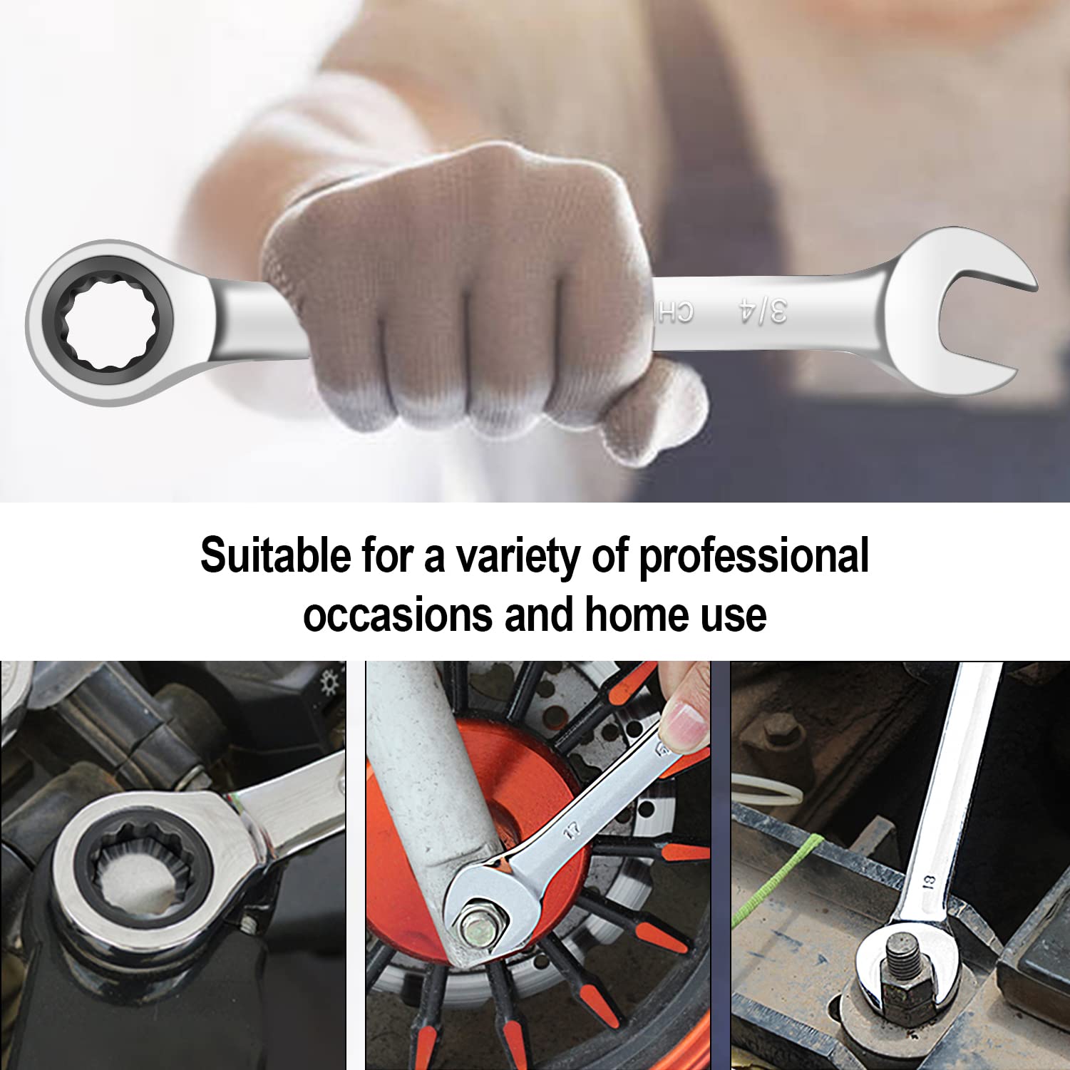 Airaj 22-Piece Ratchet Wrench Set with Tool Roll Bag photo 5