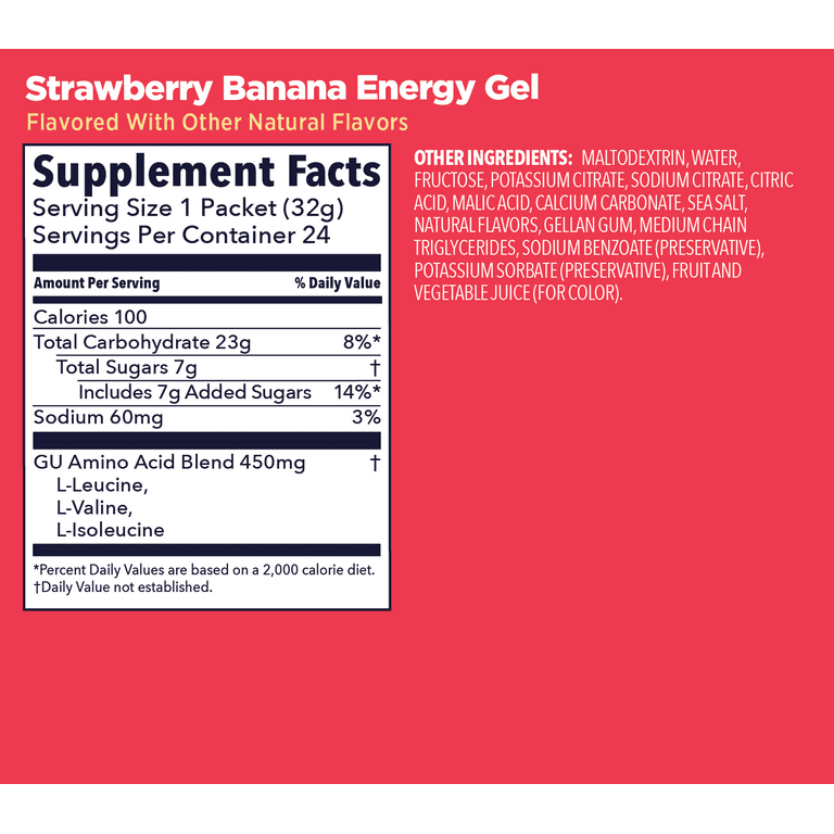 GU Energy, Strawberry Banana 1.1 oz Packet