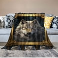 thumbnail image 2 of Nawypu  Wolf Blanket Gifts with Name Cute Throw Blanket for Adults Kids - Grey Soft Plush Blankets for Bed, Couch &amp; Travel, 2 of 6