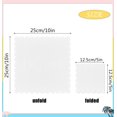 thumbnail image 3 of 100 servilletas de 2 capas blancas festoneadas plegadas de 5 x 5 pulgadas, servilletas toallas desechables de papel para cena, boda, fiesta de cumpleaños, 3 of 4