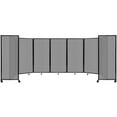 thumbnail image 1 of Versare Polycarbonate Room Divider 360 Portable Wall Partition | Freestanding Office Dividers | Locking Wheels | Privacy Screen Panels - 19'6" x 6' Light Gray Thermoplastic Polymer, 1 of 5