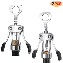 USIONE 2pcs Heavy-Duty Zinc Alloy Wing Corkscrew & Beer Opener, Ergonomic Handle Sharp Screw, for Kitchen/Bar/Restaurant