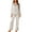 White, variant on LOPECY-Sta Loungewear Sets Women 2 Piece Pjs Set Long Sleeve Button Down Top with Pants Breathable Soft Sleepwear Loungewear
