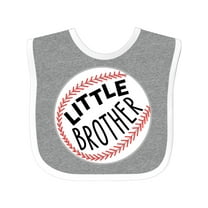 Inktastic Little Brother- Baseball Boys Baby Bib