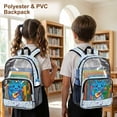 thumbnail image 3 of FKELYI Clear Backpacks for Elementary Student 17 Inch Schoolbag Musical Note Blue Axolotl Print Transprent School Bookbag Boys Casual Daypack Girls Travel Bags, 3 of 7