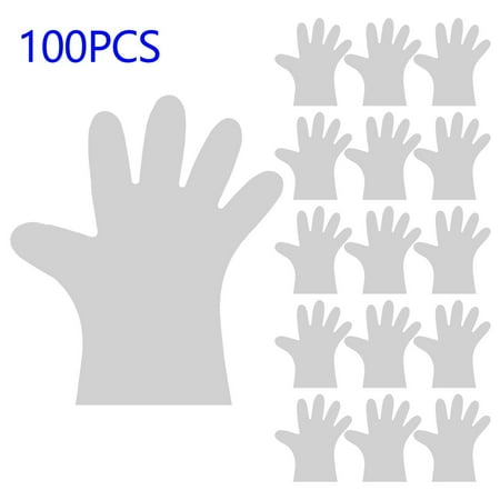 

100 pieces of transparent vinyl TPE gloves latex-free gloves for laboratory work