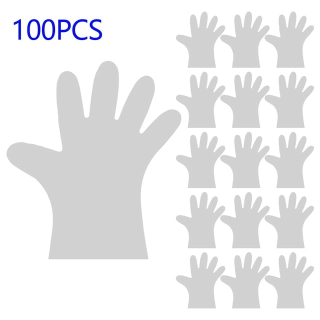 100Pcs Transparent Disposable Gloves Vinyl Tpe Gloves Latex Free Multi-Functional Gloves For Laboratory Household Cleaning Cooki S