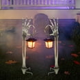 thumbnail image 2 of 29"H Skeleton Hand Garden Stake with Solar Flickering Light Lantern, Set of 2, 2 of 2