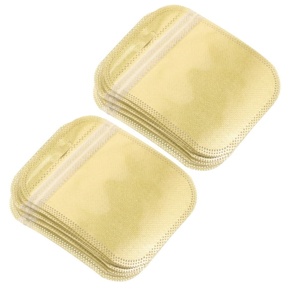 NIAIZEK 100-Pack Small Golden PVC Jewelry Bags with Resealable Closure for Travel, Business, and Packaging