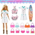 thumbnail image 5 of Anpro 62Pcs 11.5 inch Girl Dolls Clothes and Accessories Including 7 Wedding Gown Dresses, 11 Fashion Dresses, 1 Doctor Outfit,1 Swimsuits, 10 Shoes, 10 Handbag, 5 of 8