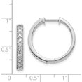thumbnail image 3 of 14K White Gold Diamond Milgrain Hinged Hoop Earrings (21 X 21) Made In India em4275-100-wa, 3 of 5