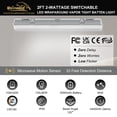 thumbnail image 3 of 2FT Tri-Level Motion Sensor LED Vapor Tight Emergency Light, Battery Backup, IP65 IK08, 10W(1250lm)/20W(2500lm),5000K, Dimmable,Outdoor Waterproof Shop Light,Vapor Proof Light Fixture for Carport,FCC, 3 of 16