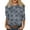 Dark Gray, variant on WTOBBY Women's Round Neck 3/4 Sleeve Halloween Print Casual T-Shirt Top Loose Fit Blouse for Fall Seasonal Wear and Everyday Fashion Outfits,Black L
