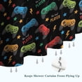 thumbnail image 6 of Colorful Controllers Games Stars Black Pattern Shower Curtain 72"x72" ,Bathroom Decorative Shower Curtains Set with 12 Hooks,Modern Waterproof Washable Shower Curtain, 6 of 6
