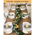 thumbnail image 4 of 13 Inch Round Placemats Set of 4, Sunflowers Rooster Non Slip Heat Insulation PP Table Mats, Farmhouse Vintage Black White Plaid Washable Place Mats for Kitchen Dining Party Table Decor, 4 of 7