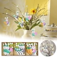 thumbnail image 1 of Fiudx Liquidación de ahorros de verano 9 adornos colgantes de madera de Pascua, canasta, zanahoria, flor de pollo, adornos colgantes de madera, decoración de árbol de cabaña, 1 of 5