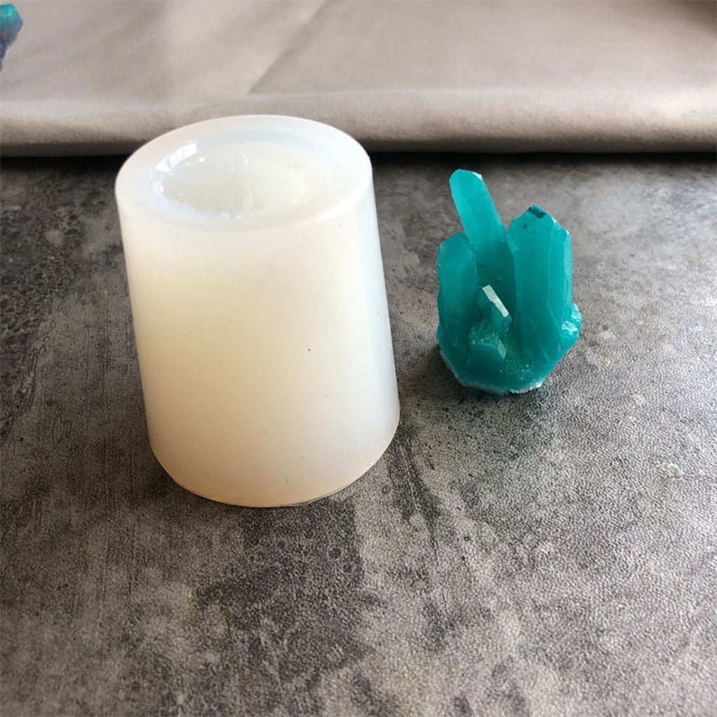 Silicone Molds Quartz Rock Cluster Mold Crystal Epoxy Resin Mould for DIY Making Necklace Pendant Decor Craft