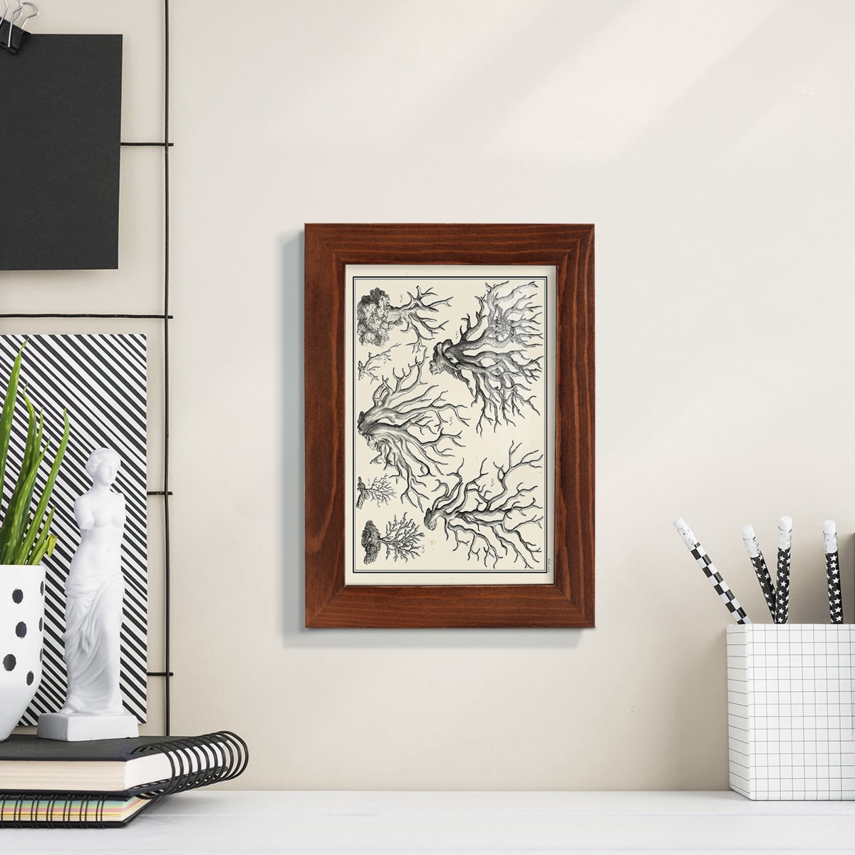 Aegean Collection III -Framed Print w/glass-Chestnut