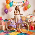 thumbnail image 6 of KORIMEFA 20 inch Girls Bike for Toddlers 8-12 Years Old Kids Children Bicycles with Handbrake & Kickstand, Purple, 6 of 14