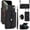 Black, variant on Allytechgroup for iPhone XS/X Wallet Case with 5 Cards Holders, Detachable Hand Strap & Shoulder Lanyard RFID Blocking Shockproof Protective Phone Case for Girls Women, Black