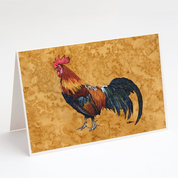 Rooster Greeting Cards and Envelopes Pack of 8