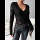 thumbnail image 4 of Blusas de Larga para Mujer, Elegantes, con Encaje de Crochet, Bordadas y Caladas, Moda 2025. Negro XL, 4 of 7
