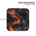 thumbnail image 2 of Honeii Molten Lava Abstract Flow Print Leather Coaster Set of 4, Ideal for Safeguarding Your Furniture from Drinks Spills and Effortless Cleanup-Square, 2 of 6