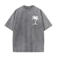 thumbnail image 4 of Men's Palm Tree Printed Graphic Tees Loose Fit Crewneck Short-Sleeve T-Shirt Big and Tall Workout Athletic Blouses, 4 of 4