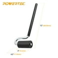 thumbnail image 5 of POWERTEC 12" Long Handle J Roller, 1-1/2 Inch Diameter, 3 Inch Wide, Flex-Free Stainless Steel Laminate/Veneer Roller Tool with Rubber Roller for Edge Banding, Wall Coverings, 71010, 5 of 6