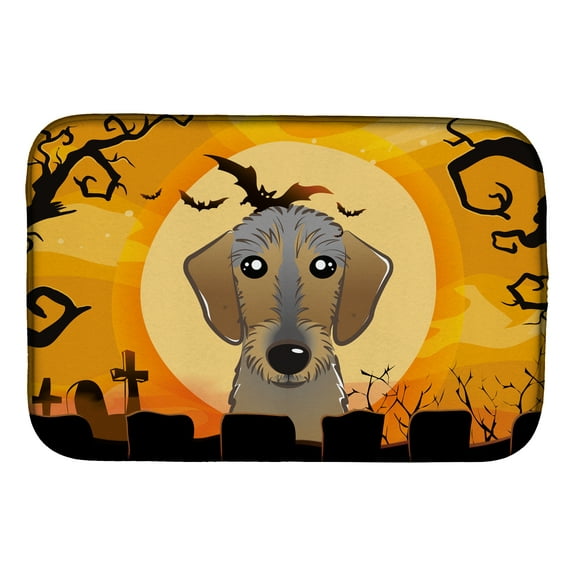 Carolines Treasures BB1791DDM Halloween Wirehaired Dachshund Dish Drying Mat