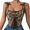 yue866-Coffee, variant on Floral Printed Corset Tops for Women Retro Bustier Lace up Strap Slim Fit Lightweight Bodyshaper Coffee2 M