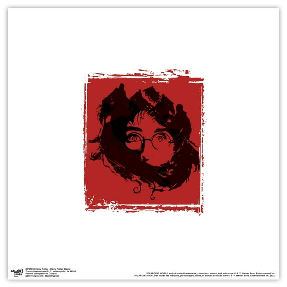 Gallery Pops Harry Potter - Harry Potter Stamp Wall Art, Unframed Version, 12" x 12"