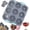 Gray, variant on Wreath Ice Mold,Easy Release,Heat and Cold Resistant,Non-Stick,6-Cavity Flexible Silicone DIY Mold for Baking,Ice Cubes,Donuts, Soap & Chocolate