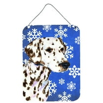 Dalmatian Winter Snowflakes Holiday Wall or Door Hanging Prints