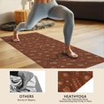 thumbnail image 4 of 74x26 Inch Yoga Towel, Sweat Absorbent Non-Slip Mat for Hot Yoga, Pilates & Fitness,Cartoon Chocolate Candy Dark Brown Vintage Pattern, 4 of 5