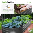 thumbnail image 5 of KING BIRD 6x3x1 ft Raised Garden Bed with Cover Galvanized Oval Planter Garden Box Outdoor for Gardening, Vegetables, Flowers , White, 5 of 10