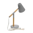 thumbnail image 3 of Simple Designs Lampe de Bureau Pivotante en Bois Mat Gris, 3 of 6